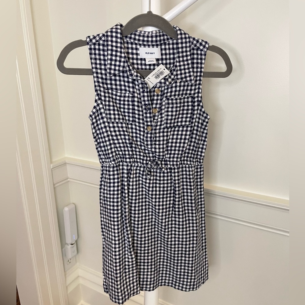 NWT Old Navy Gingham Sleeveless Shirt Dress – Size 4T